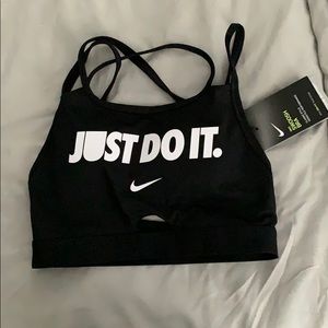 Nike swoosh sports bra
